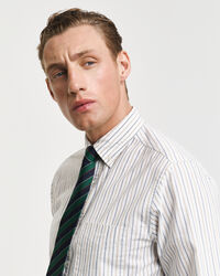 Camisa Oxford clássica às riscas regular fit