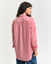 Camisa em popelina às riscas Classic oversized