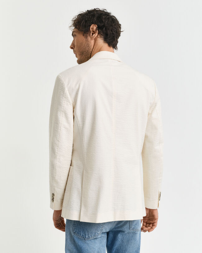 Casaco de fato Seersucker slim fit