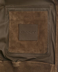 Casaco de aviador em camurça