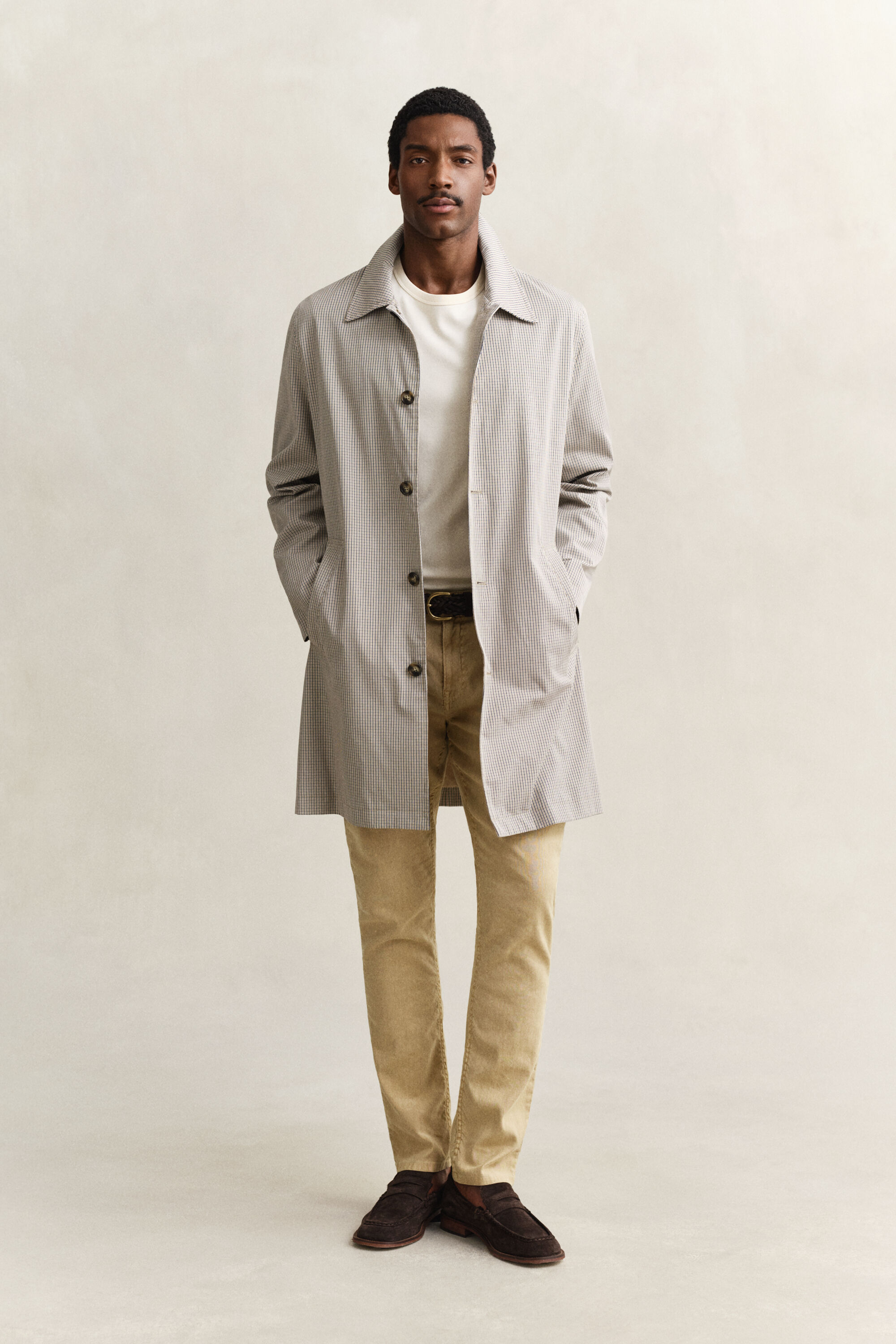 Calças de ganga em mistura de linho