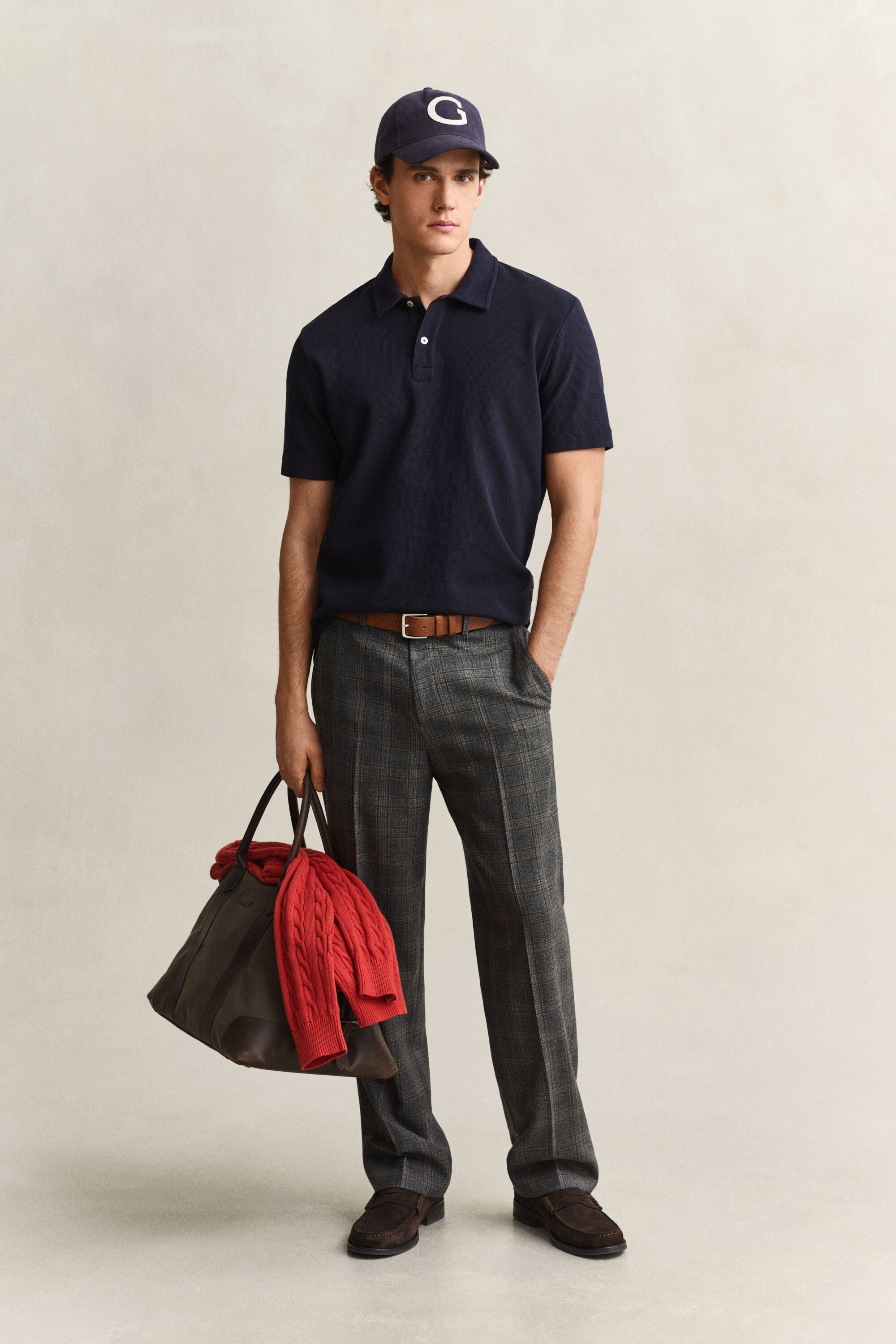 Polo com textura waffle