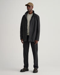 Pulover com decote redondo em malha de neps mesclada