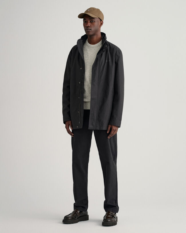 Pulover com decote redondo em malha de neps mesclada