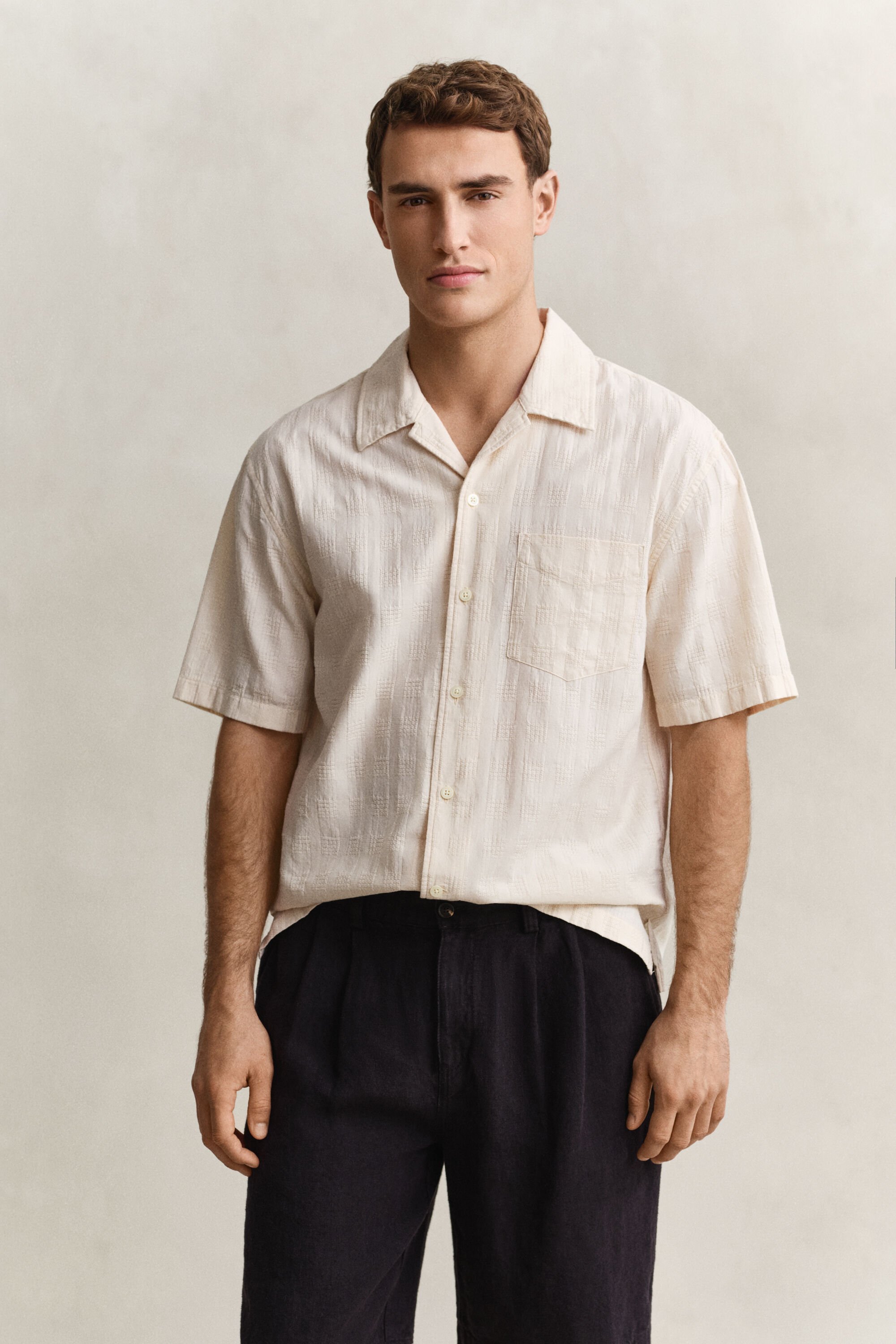 Camisa com padrão de xadrez