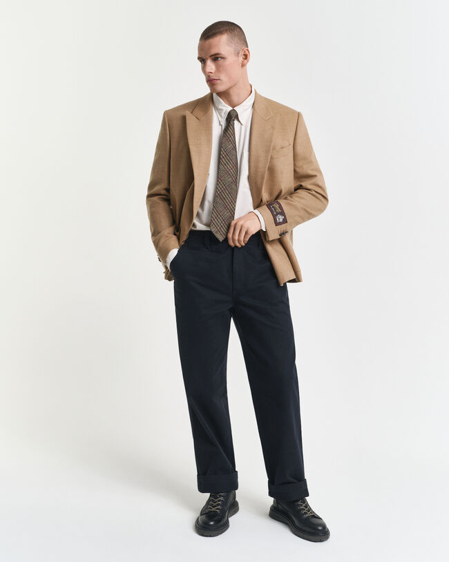 Blazer Club em flanela camel
