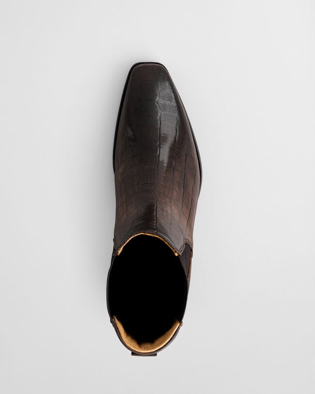 Botas em pele Croc-Effect Bassotte