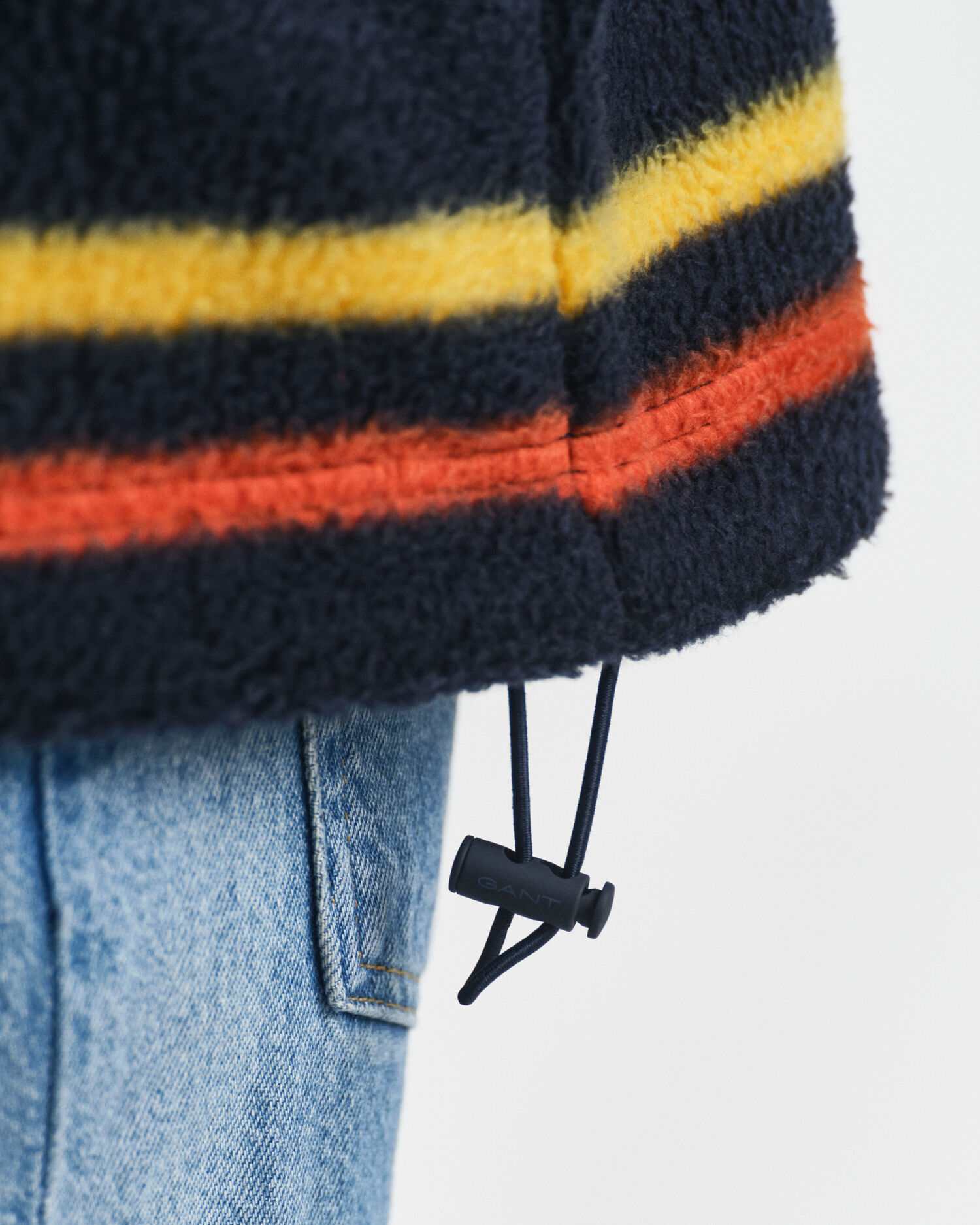 Sweatshirt polar às riscas