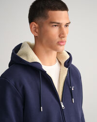 Polar com capuz e fecho de correr Sherpa