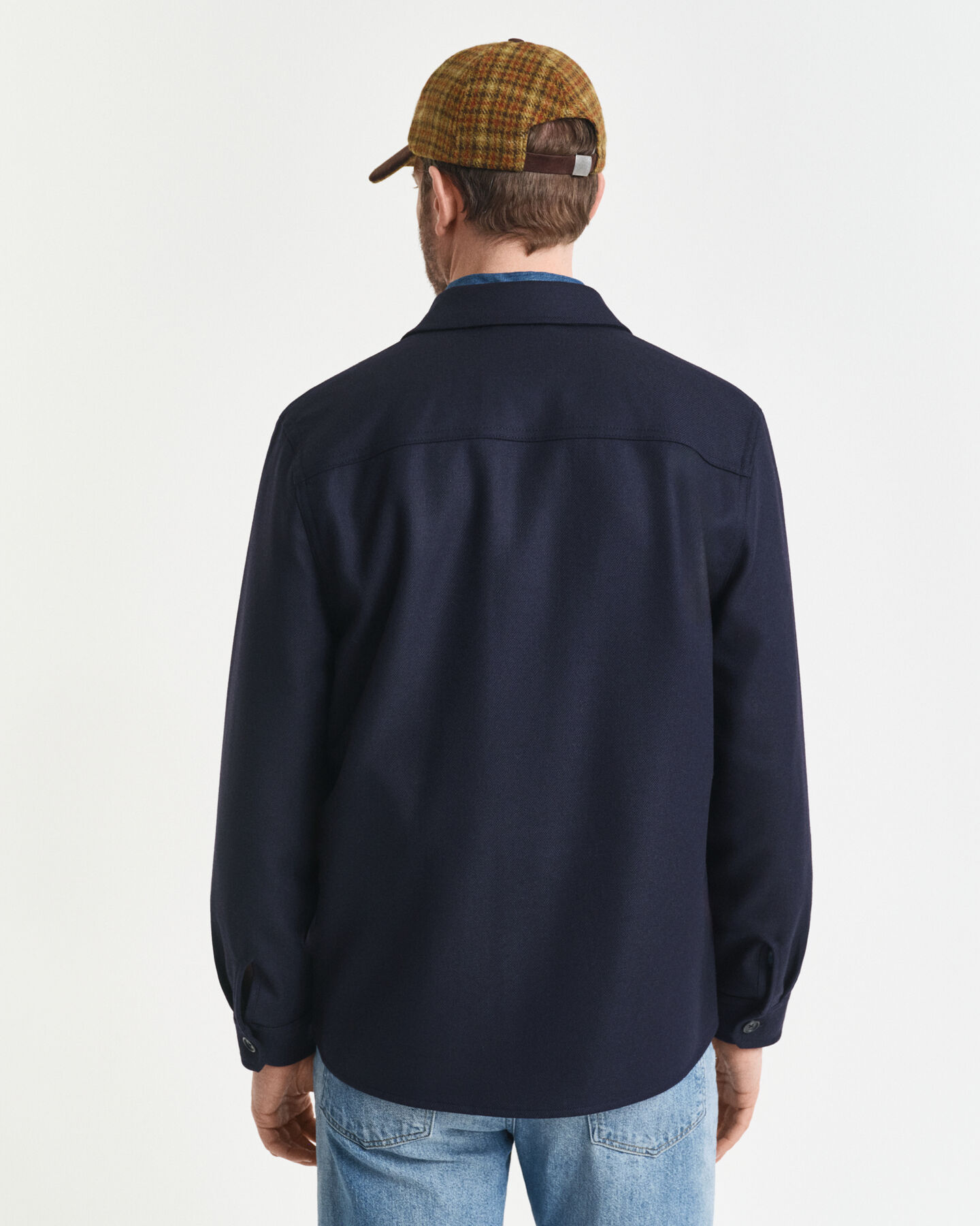 Sobrecamisa em mistura de lã regular fit