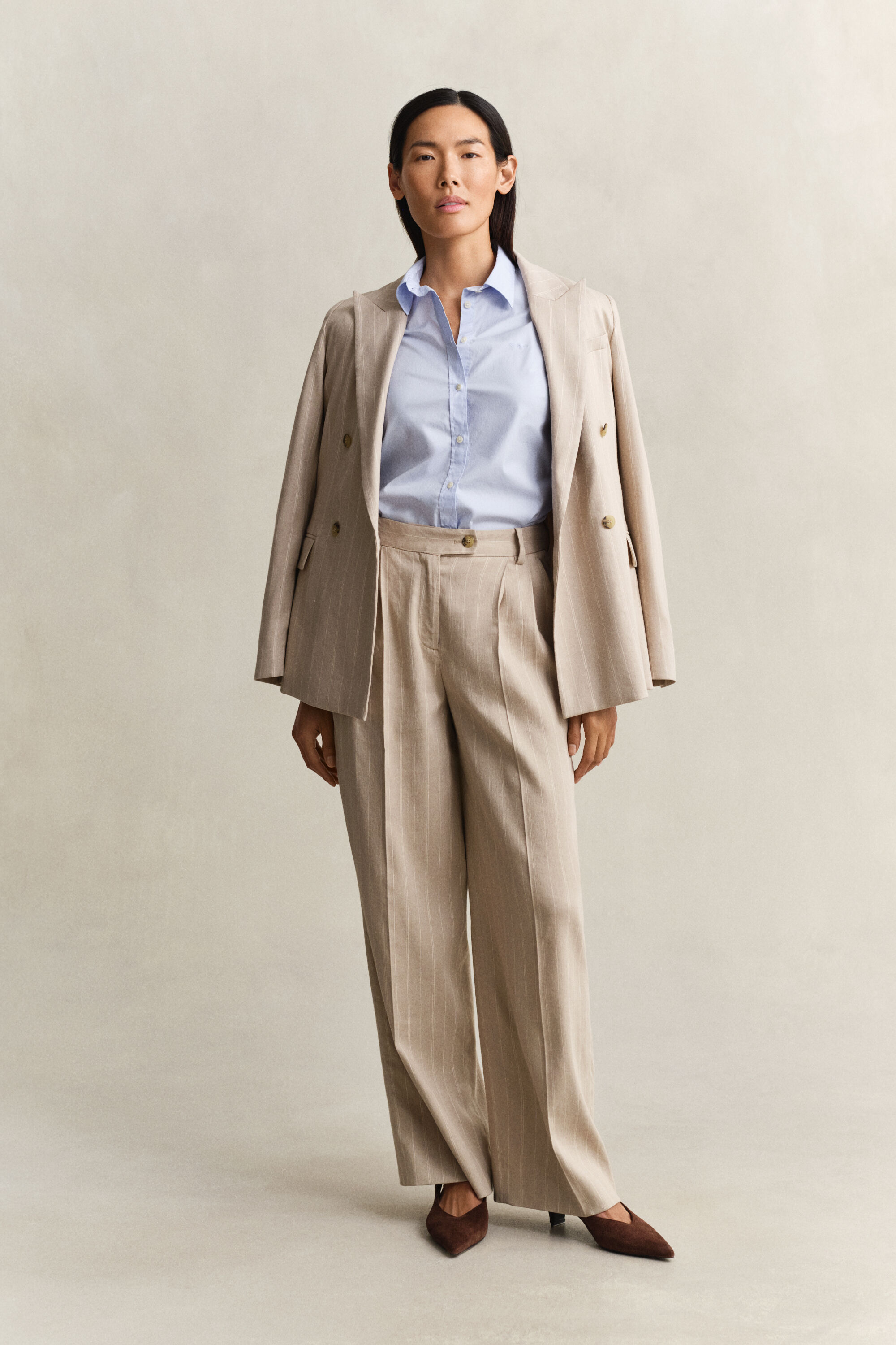 Camisa em popelina slim fit