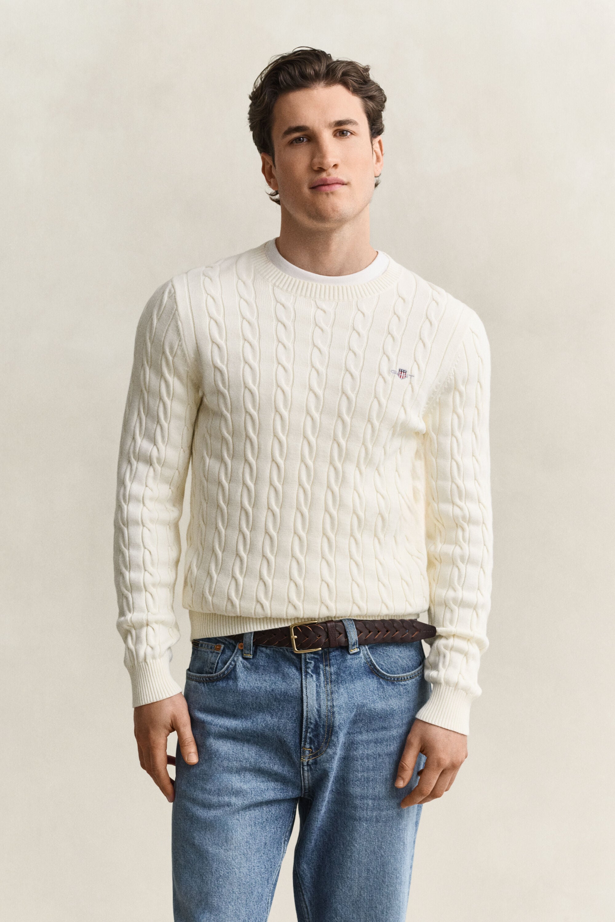 Camisola em malha entrançada Classic