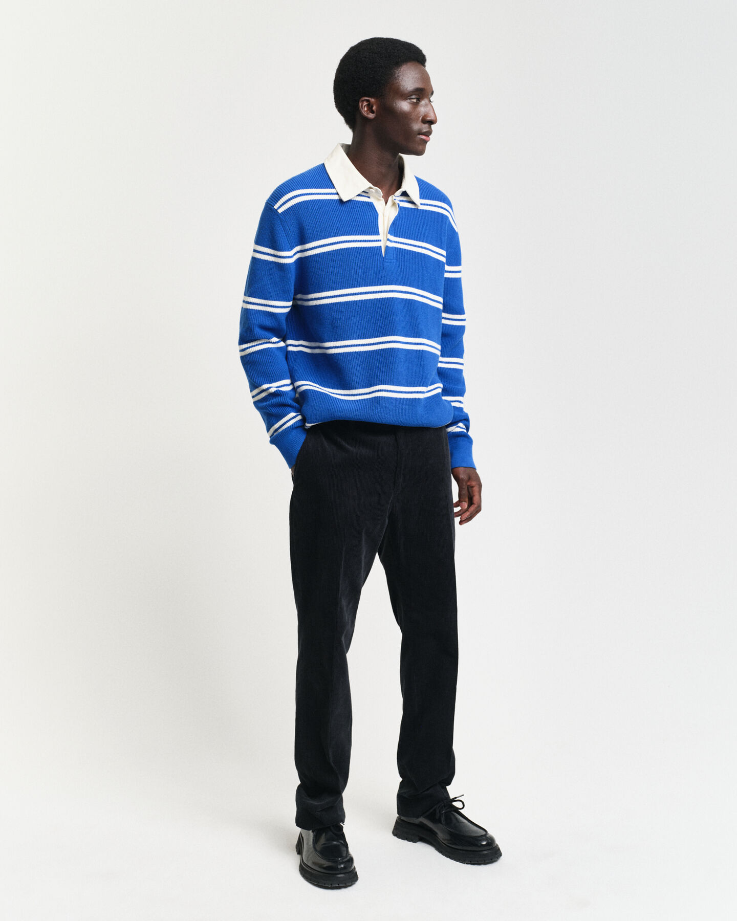 Rugger em algodão canelado