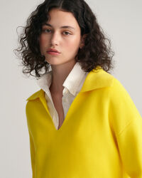 Pulover em malha com colarinho aberto