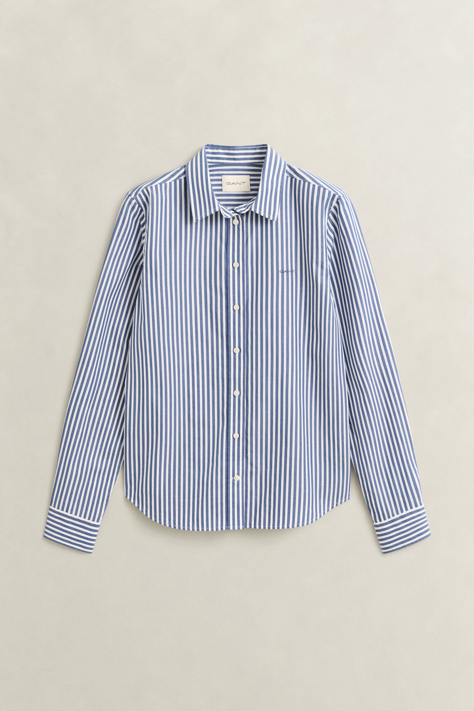 Camisa em popelina às riscas Classic regular fit