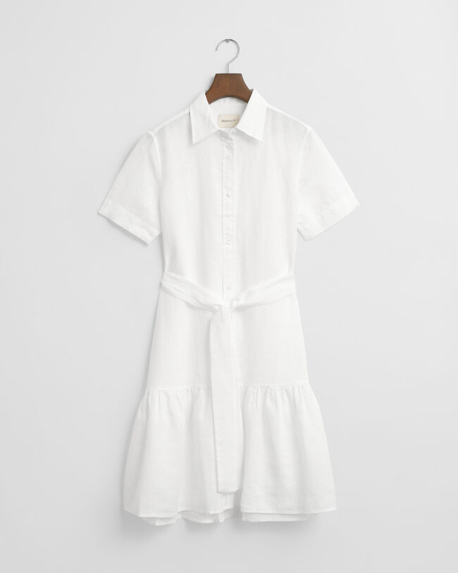 Vestido-camisa em linho