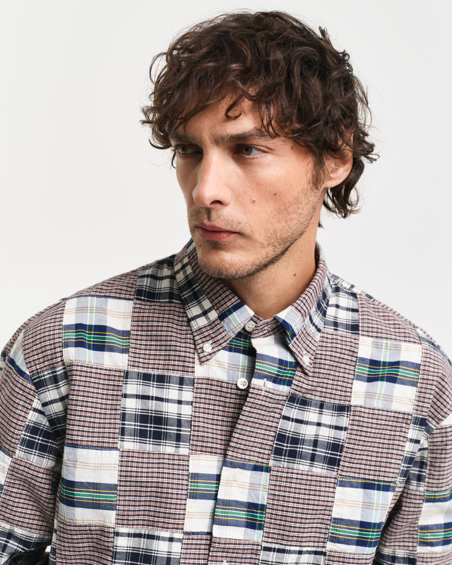 Camisa com patchwork Remake relaxed fit