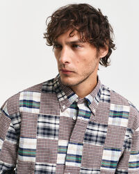 Camisa com patchwork Remake relaxed fit