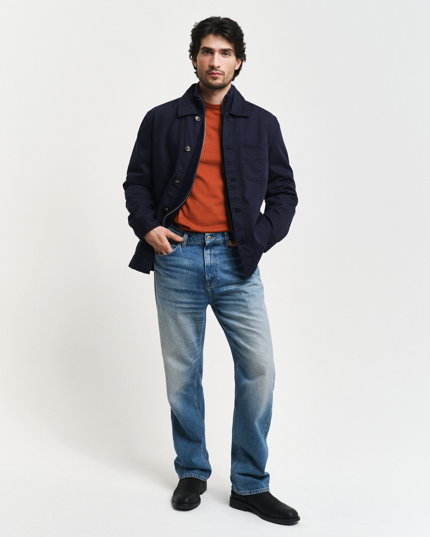 Casaco de malha com fecho de correr em mistura de lã texturizada