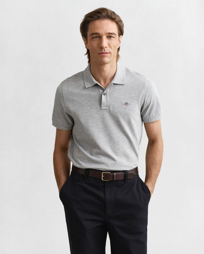Polo em algodão piqué Shield regular fit