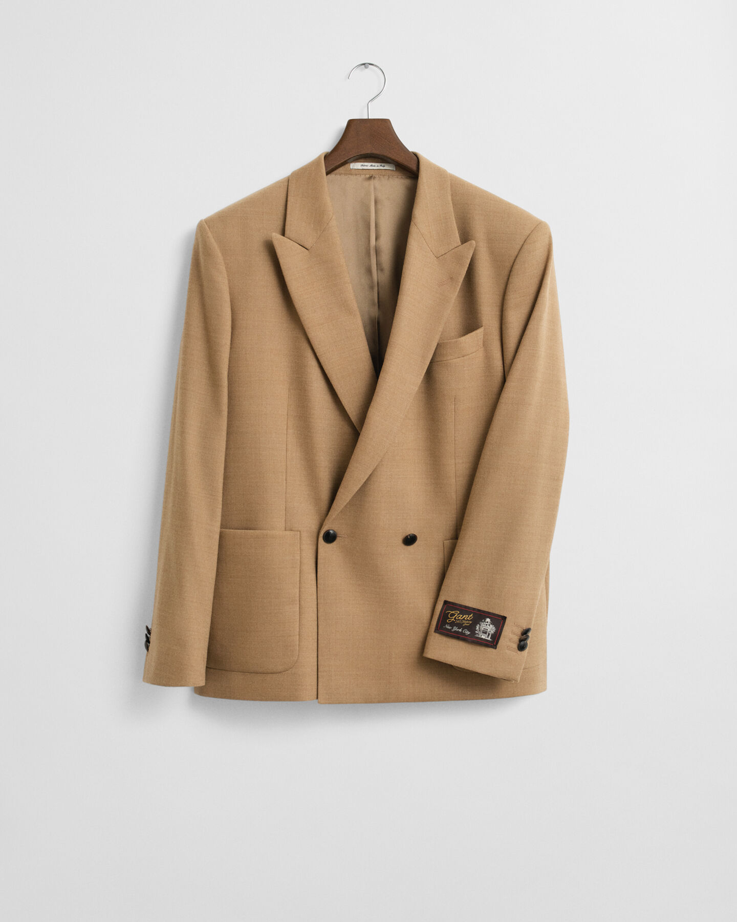 Blazer Club em flanela camel