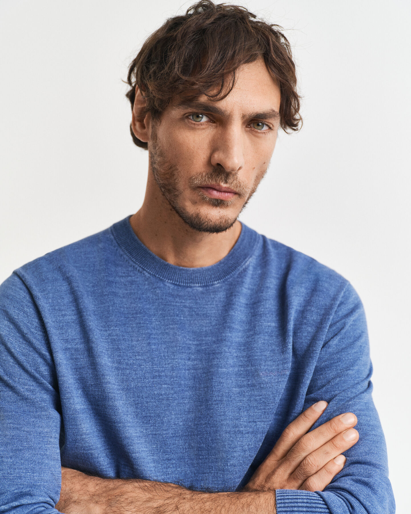 Sweatshirt com decote redondo Sunfaded