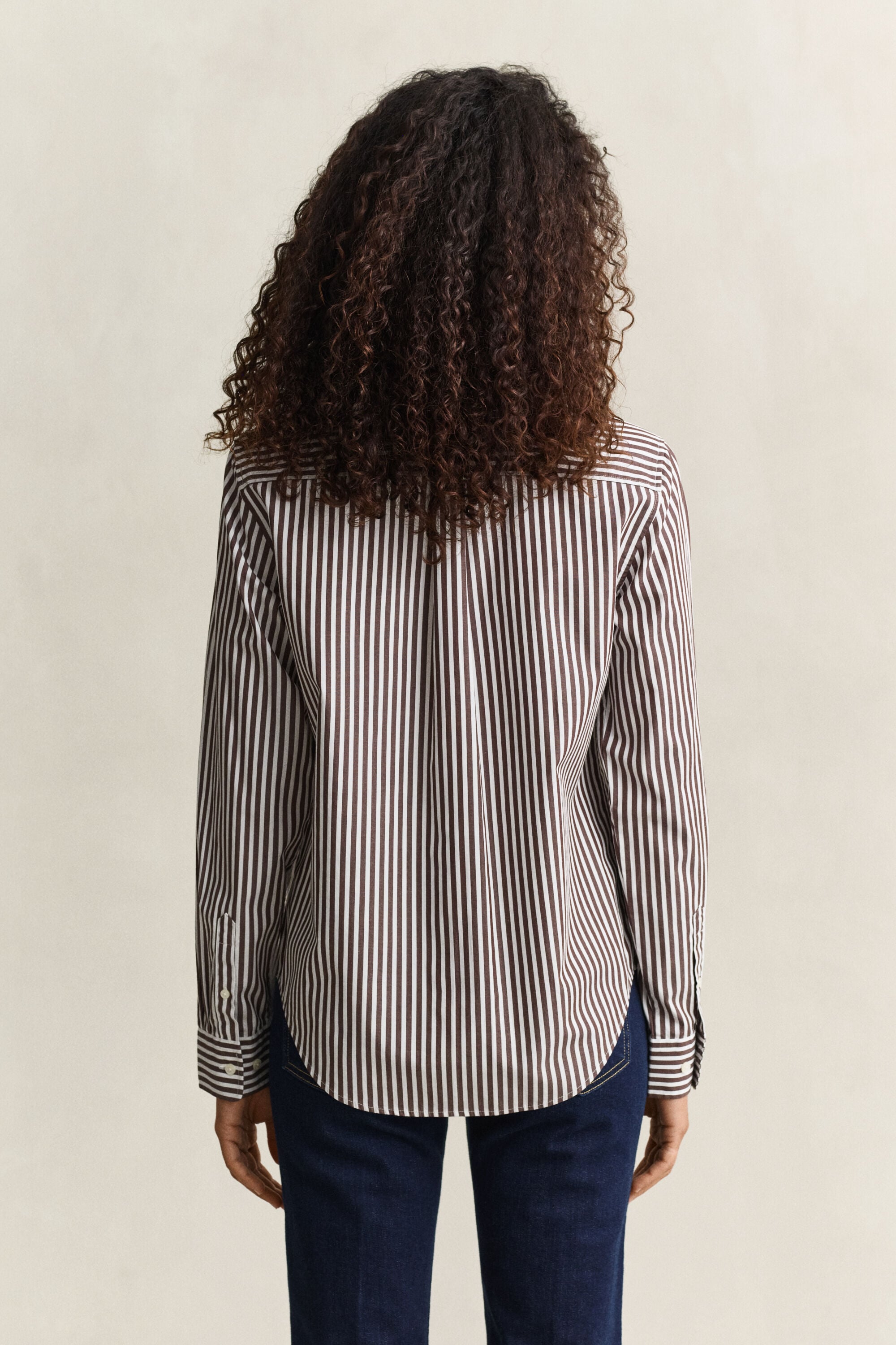 Camisa em popelina às riscas Classic regular fit