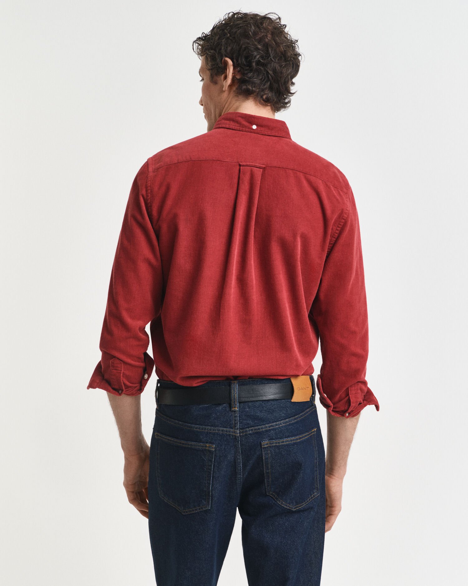 Camisa em bombazina de algodão regular fit