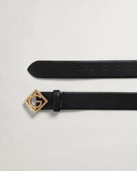 Cinto em pele com fivela Icon G