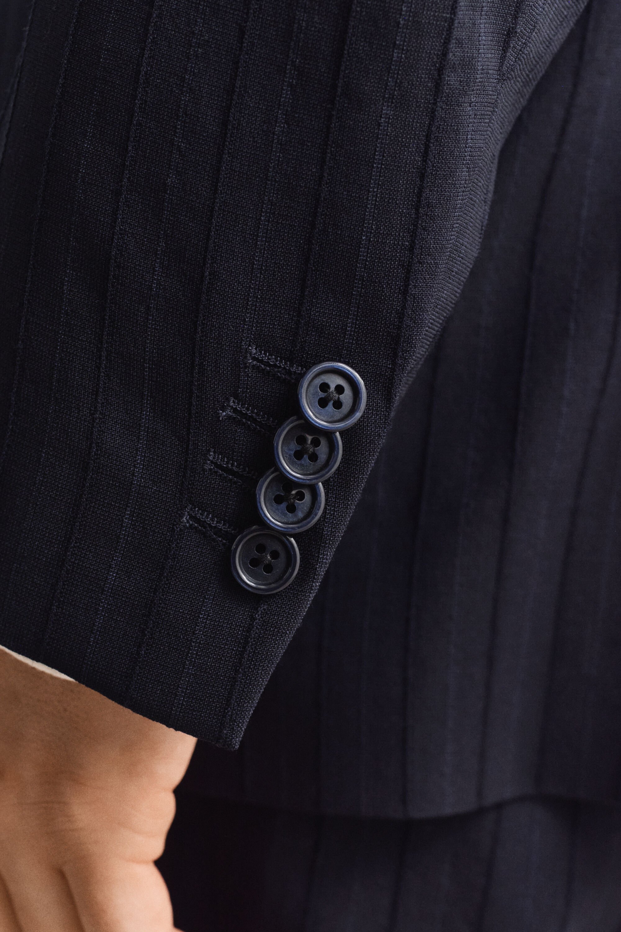 Casaco de fato com padrão Pinstripe no mesmo tom