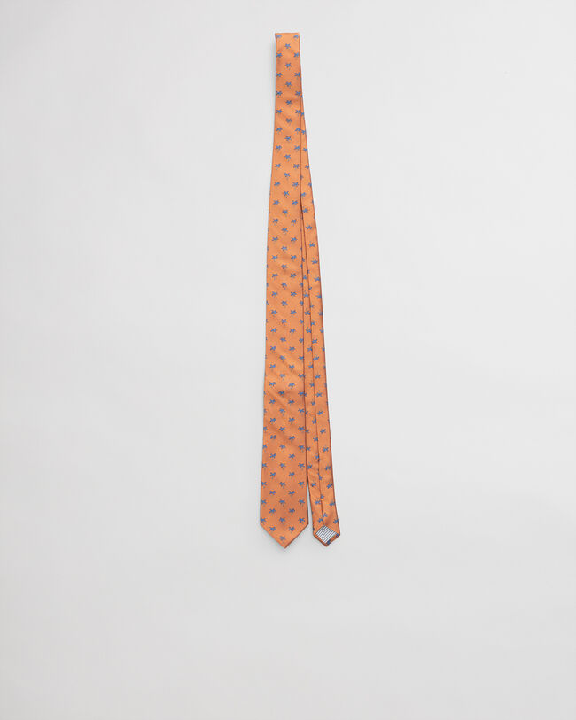 Gravata em seda com estampado Palm Tree