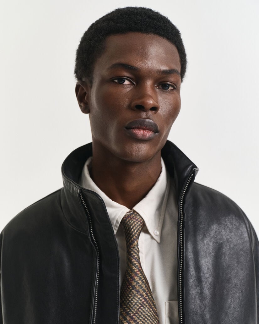 Casaco Harrington em pele