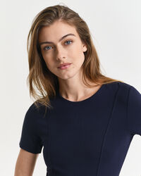 Vestido em jersey com corte evasê