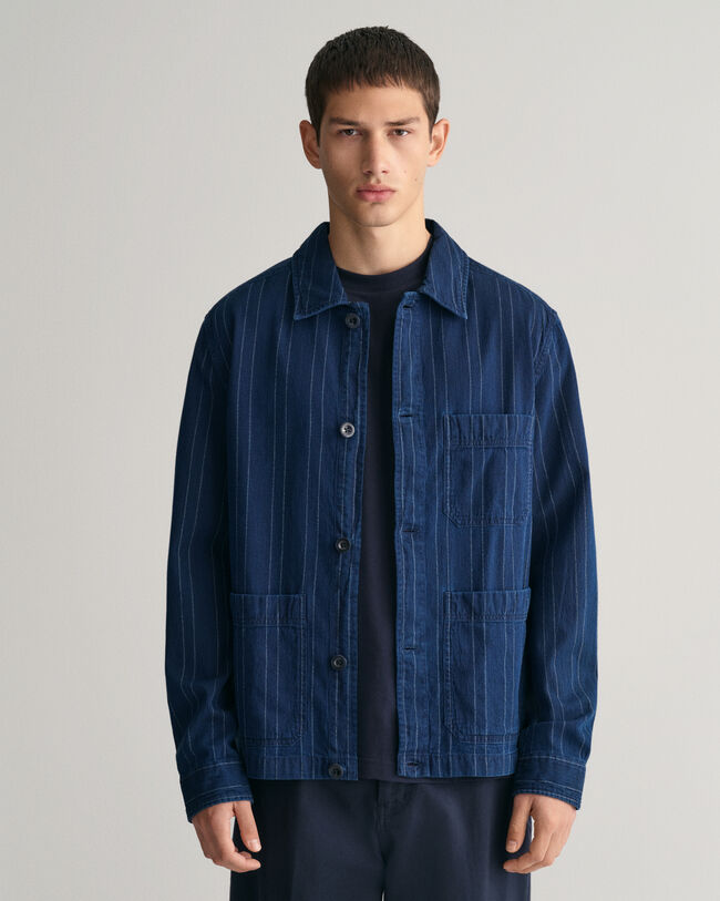 Sobrecamisa às riscas