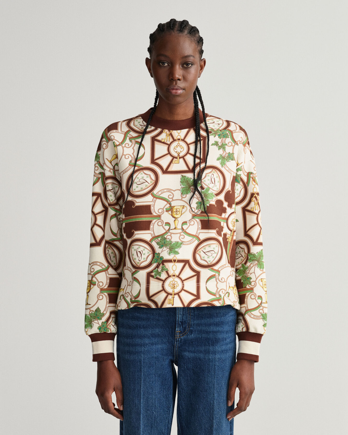 Pulover com decote redondo American Luxe