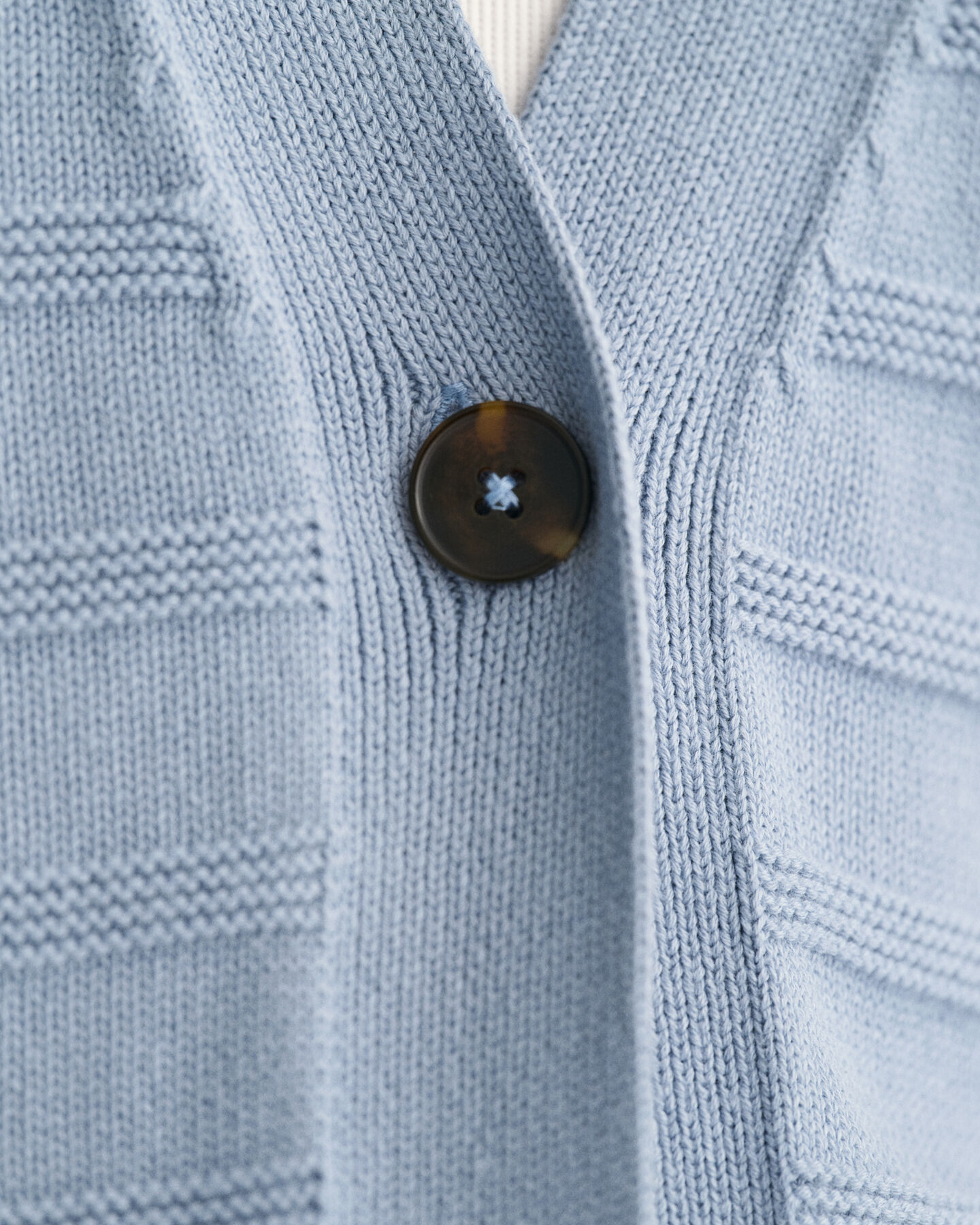 Casaco de malha em algodão às riscas Tonal