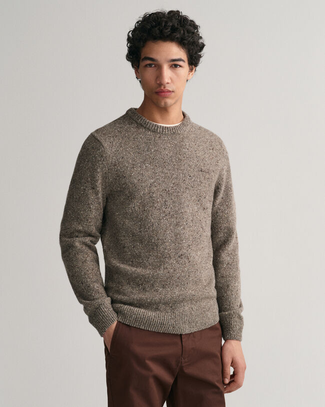 Sweatshirt com decote redondo Wool Nepps