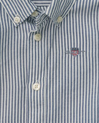 Camisa Oxford &agrave;s riscas Baby
