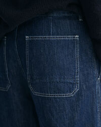 Calças de linho e algodão relaxed fit