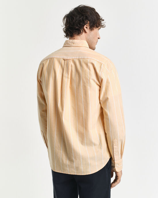 Camisa Oxford clássica às riscas regular fit