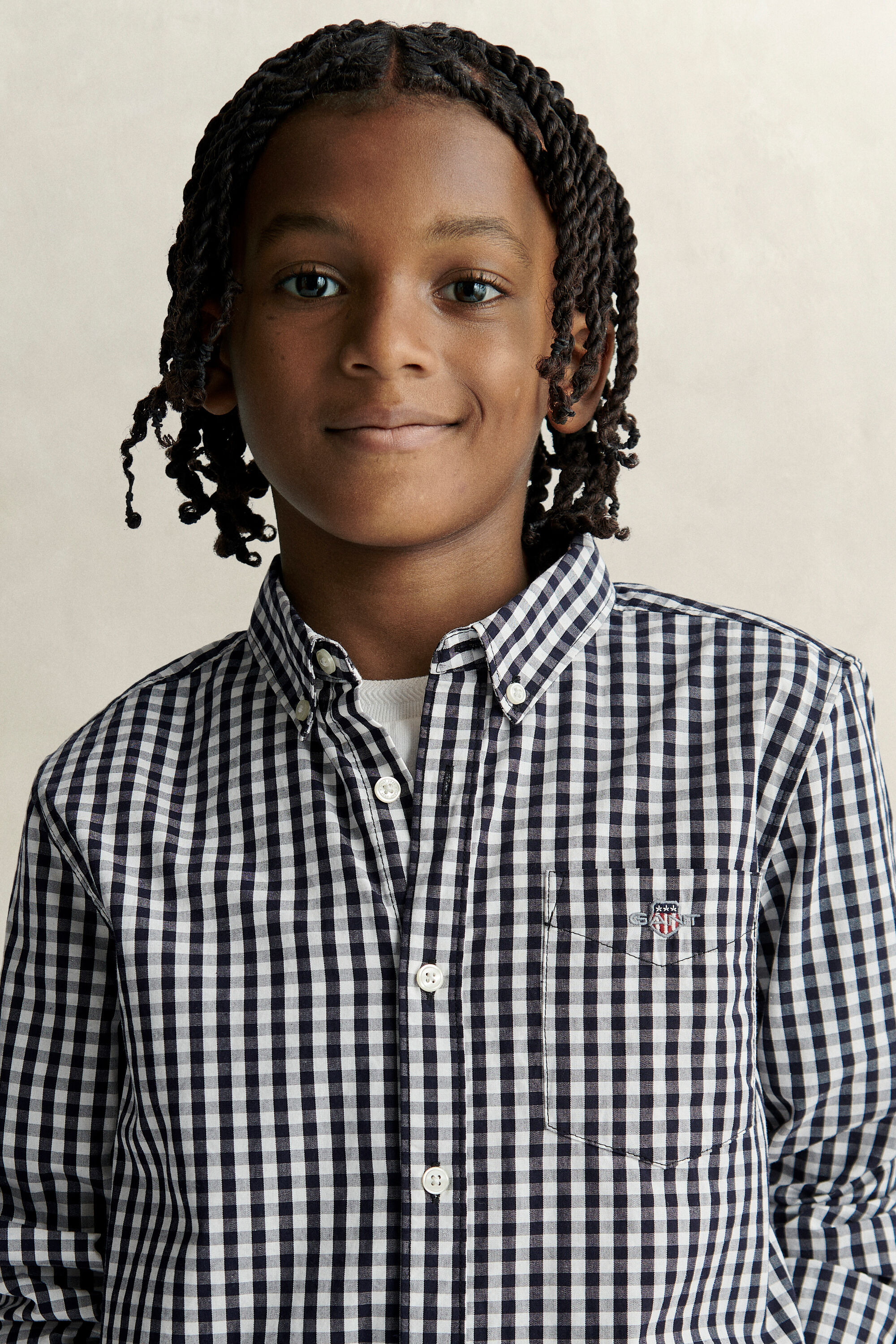 Camisa de popelina Gingham Teen Boys