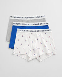 Pack de três boxers com estampado de barcos