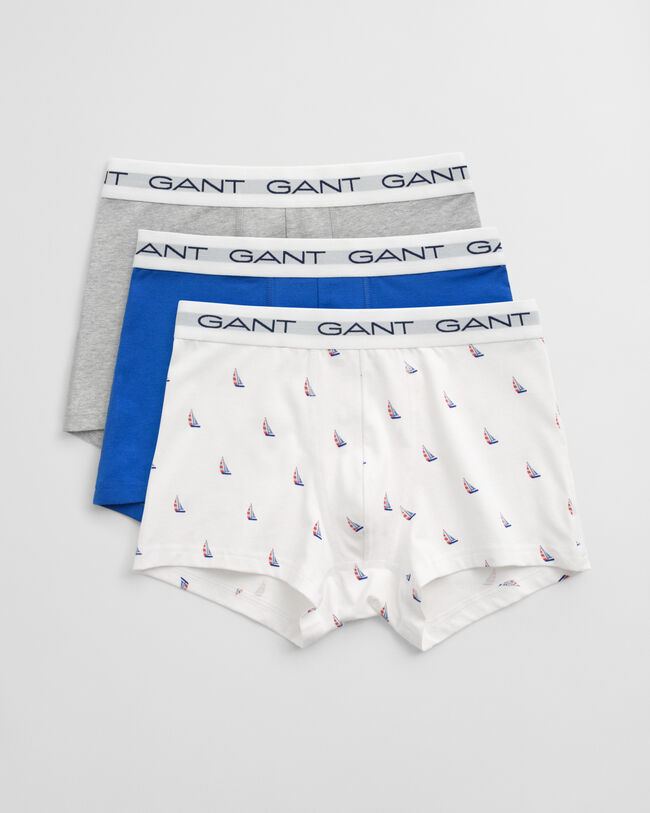 Pack de três boxers com estampado de barcos