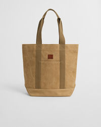 Mala tote em lona com efeito desgastado