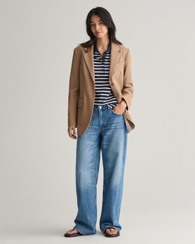 Polo em algodão piqué às riscas Shield