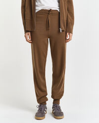 Calças em malha de lã extrafina