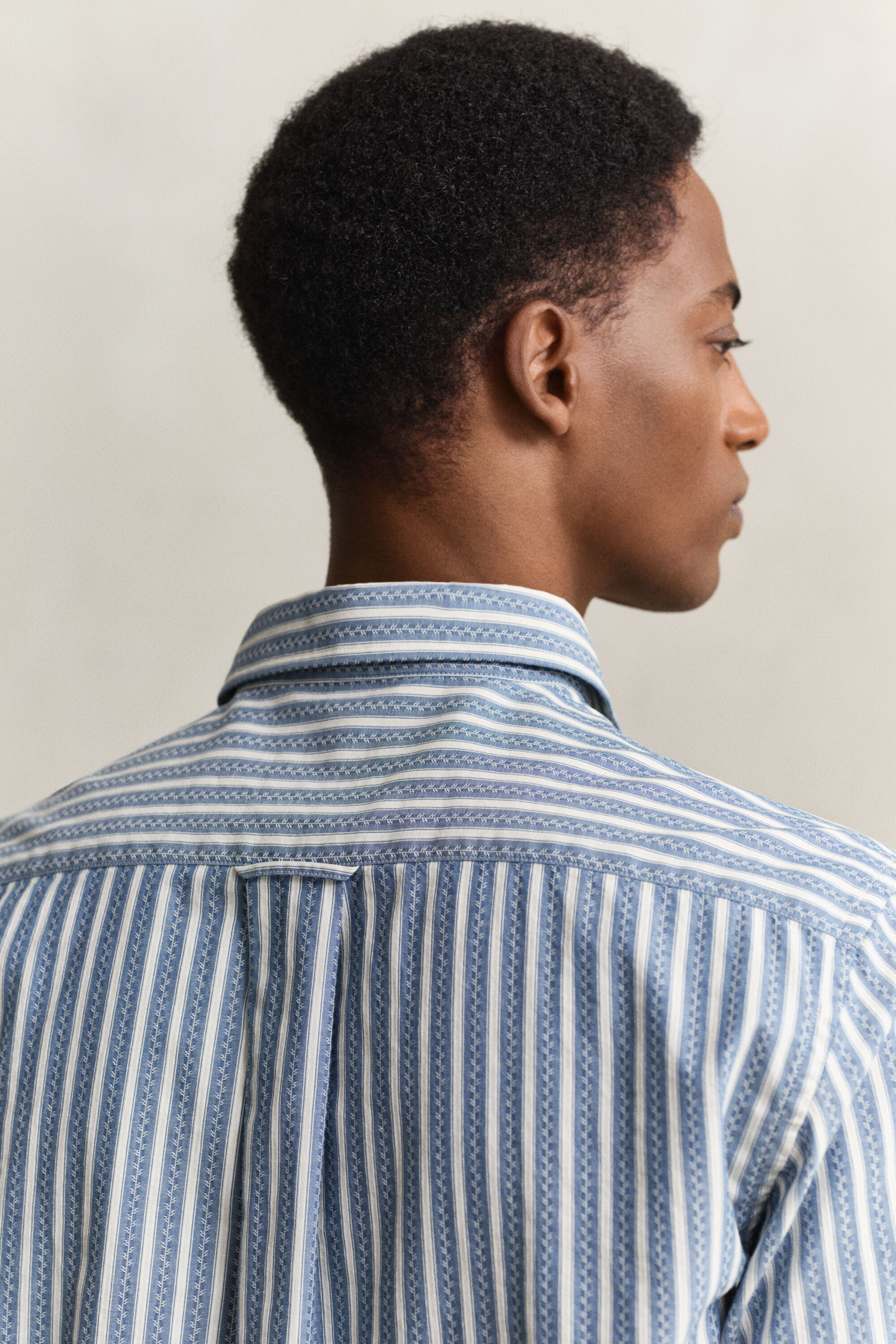 Camisa às riscas Dobby regular fit