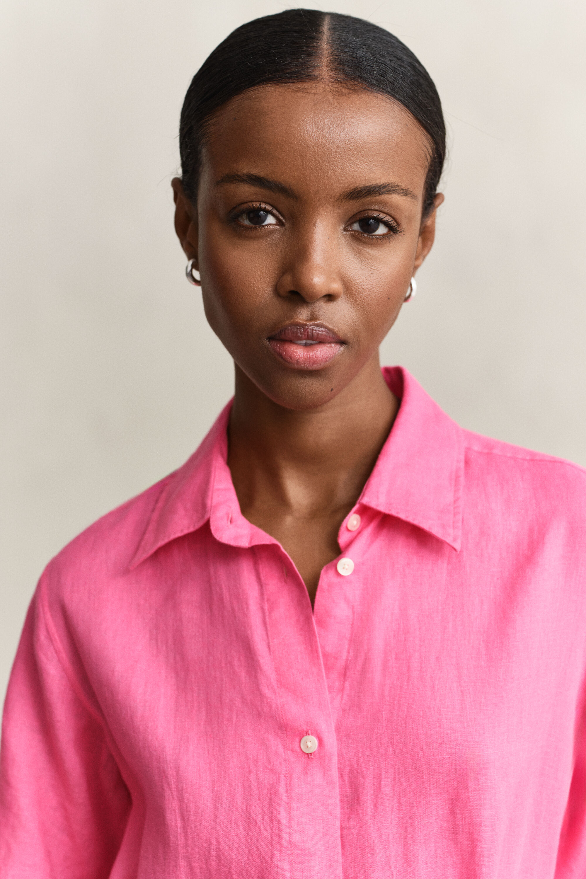 Vestido-camisa em linho