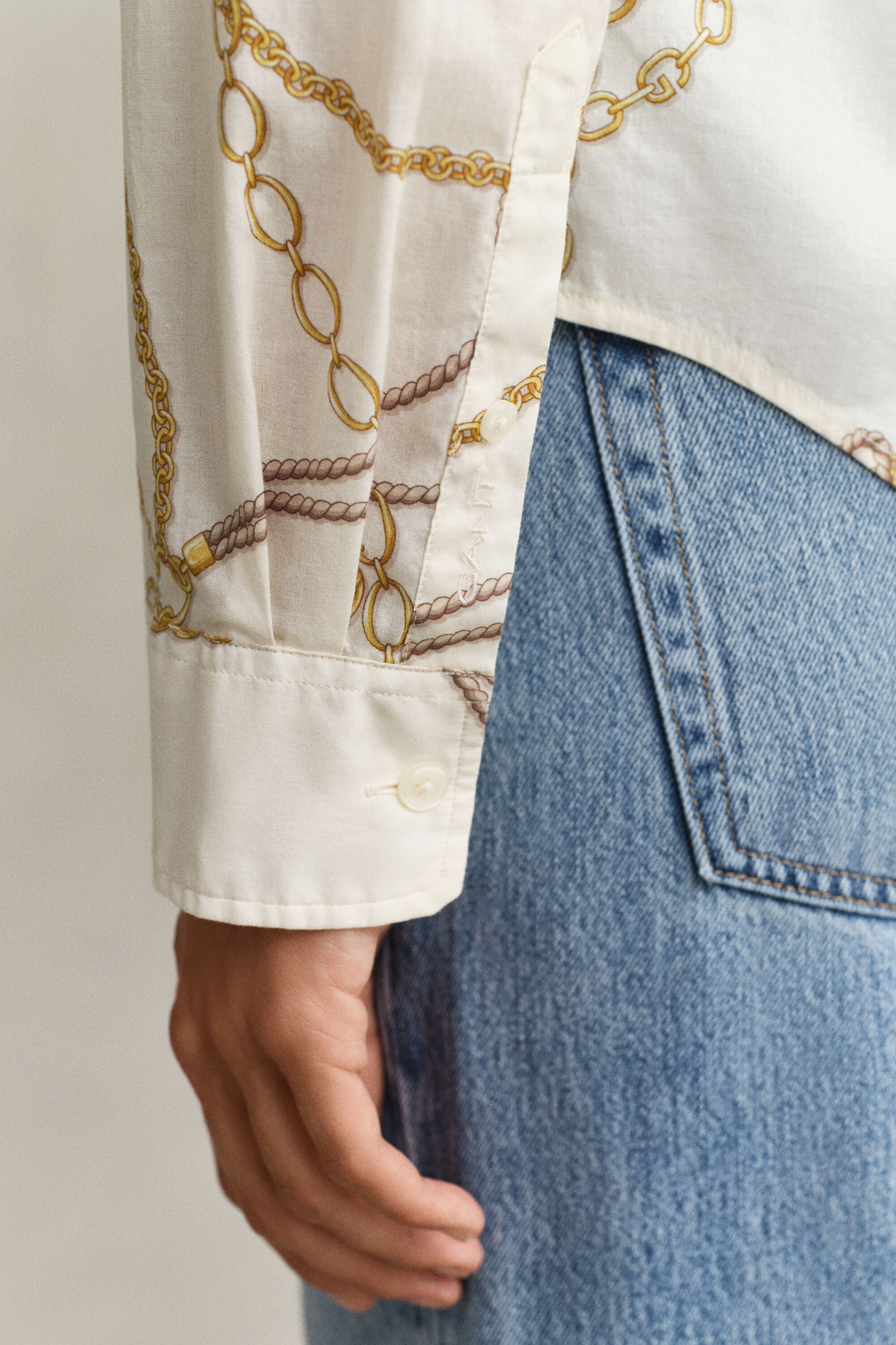 Camisa em voile de algodão