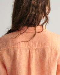 Camisa em chambray de linho regular fit